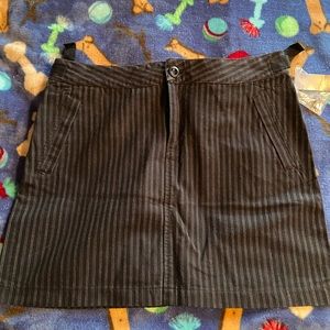 NWT Route 66 Size 7/8 Black Striped Mini Skirt